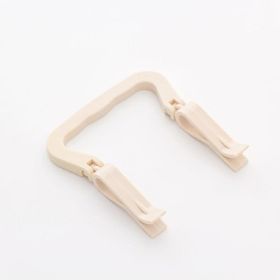 Useful Garbage Bag Clipper Non-Slip Waste Bin Clip Rubbish Trash Can Clamp Dustbin Plastic Clip, Trash Can Holder Waste Bin Holder Household Tool (Color: Beige)
