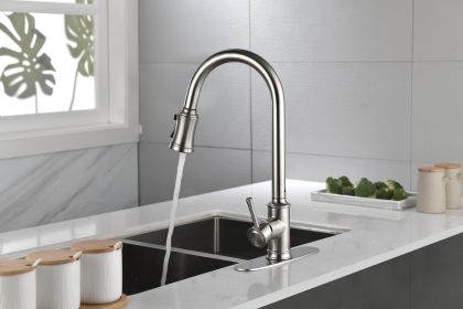 Touch Kitchen Faucet with Pull Down Sprayer (Color: Brushed Nickel)